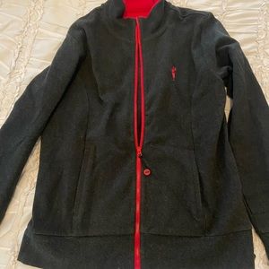 Women's Black Jacket with Red Accents